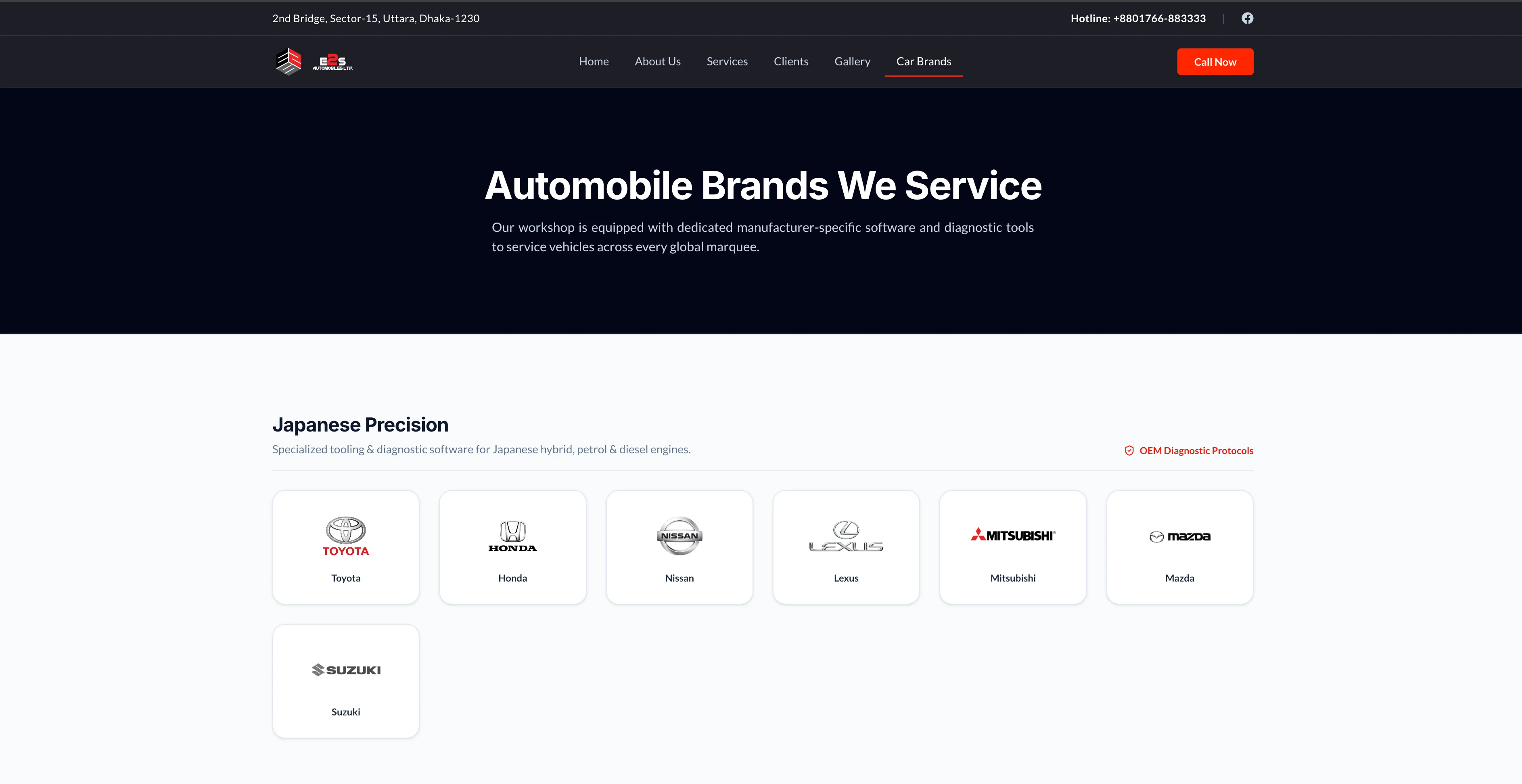 E2S Automobiles - Clean Visual Hierarchy & Workspace